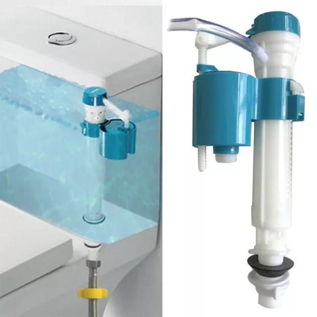 Universal Toilet Tank Bottom Siphon Fill Valve with Hand Press Control