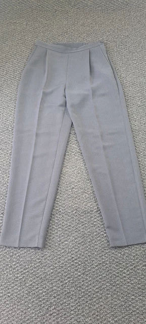 Marks and Spencer Dress Pants Size 12 32 Waist 28 Leg Grey Mix High Rise