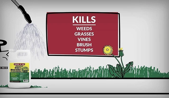 Weed Grass Killer Herbicide 1 Gallon 41% Glyphosate Concentrate Compare-N-Save 3