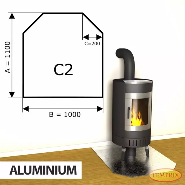 Plaque de fond de cheminée et tôle de poêle Temprix | plaque de protection contre les étincelles pour cheminée et four | C2