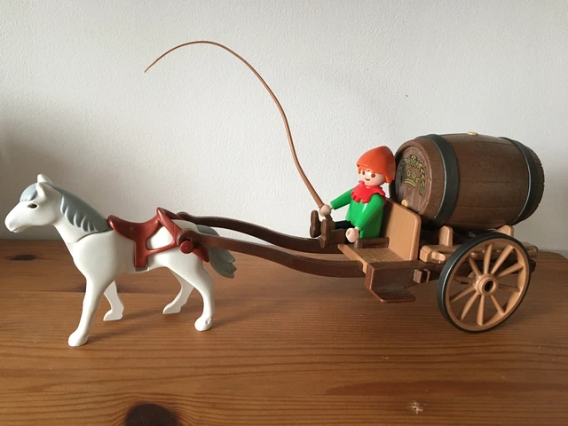 Playmobil charrette à bras rouge