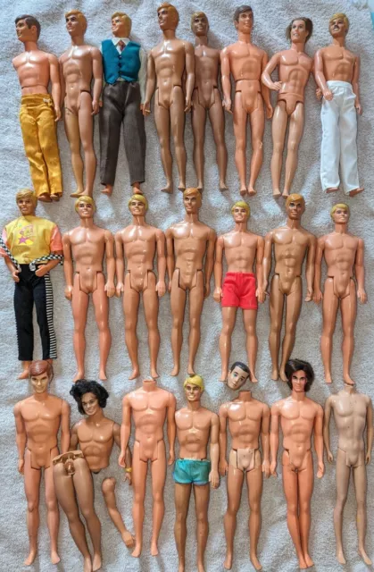 Huge Lot Vintage Barbie Boyfriend Ken Dolls 4 Play OOAK TLC parts Or Love As Is