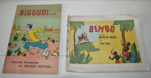 LOt anciens Livre BD album BIGOUDI Images d'Epinal et BIMBO années 50/60