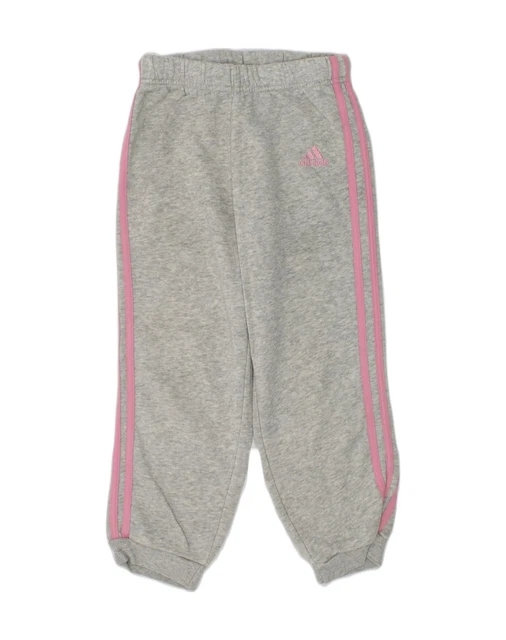 Tuta Adidas Ragazze Pantaloni Jogger 3-4 Anni Grigio Cotone AE10