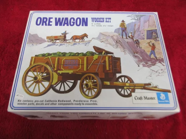 VINTAGE REDWOOD ORE Wagon Model Kit Wagons Of The Old West Craft Master ...