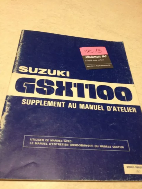 Suzuki GSX1100 Z GSX 1100 supplement  revue moto technique manuel atelier 82
