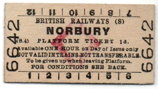 BR(S) Platform Ticket Norbury 1d (S.4)