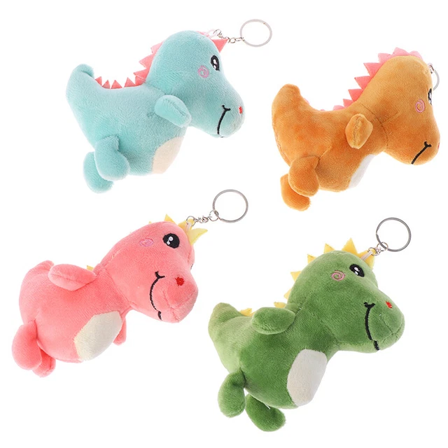 12cm Dinosaur Plush Toy Stuffed Soft Pendant Dolls With Keychain Keyring Gift