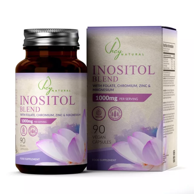 Myo-Inositol, Folate & Chromium | 1000mg for Hormone Balance & Fertility