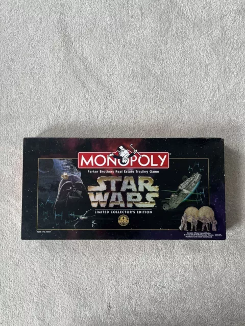 Star Wars Monopoly Limited Collectors Edition 1996 Board Game Vintage