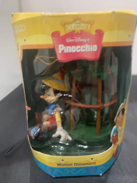 Walt Disney Classics Pinocchio Holiday Ornament New in Box Sitting by Cage
