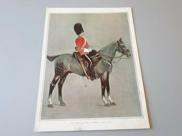 GRAVURE &PARIS ILLUSTRÉ& : Dragon de la Garde du 2 ème Régiment EUR 8