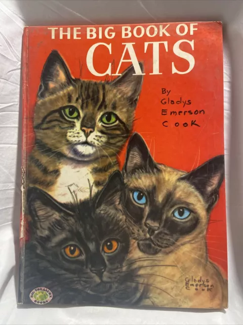 Artist Gladys Emerson Cook The Big Book of Cats Illustrated Grosset Dunlap 1954