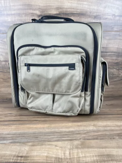 LL Bean 16” Overnight Rolling Wheeled Suitcase Luggage Carry On Bag ⚠️read⚠️