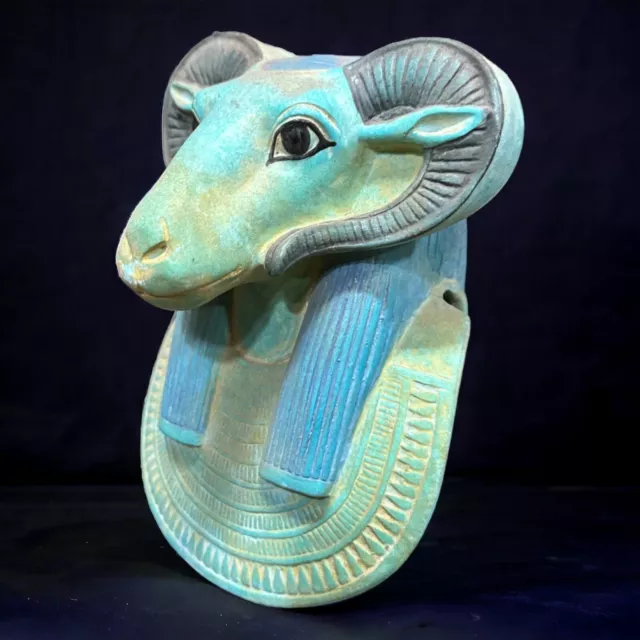 God Egypt Head Khnum God of fertility Ancient Pharaonic Statue Rare Egyptian BC
