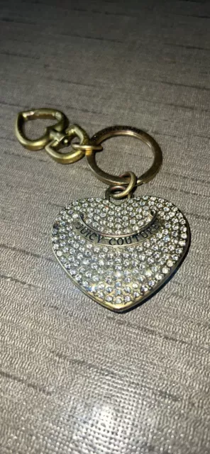 JUICY COUTURE BIG Heart Gemstone Studded Keychain Purse Charm missing one  gem £49.10 - PicClick UK