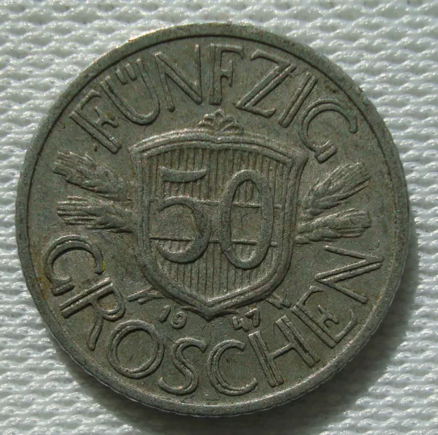 50 Groschen Austria 1947 Coin