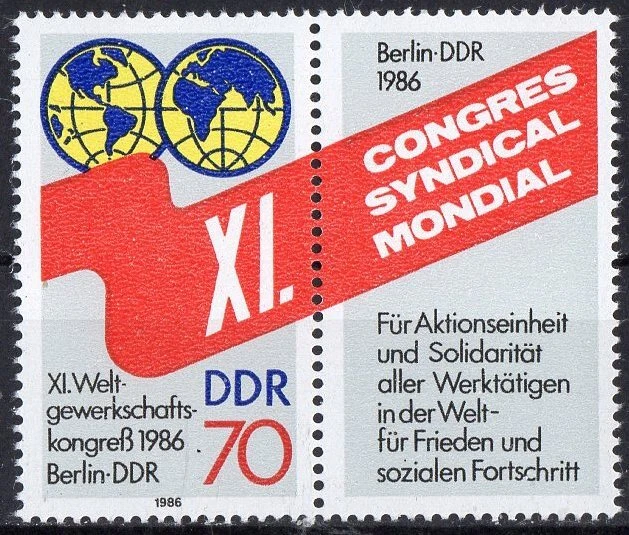 DDR Mi-Nr.: 3049 - Weltgewerkschaftskongress, Berlin, **