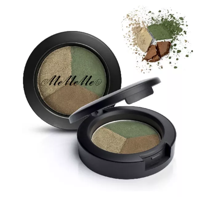 MeMeMe DESIRE TRIO EYESHADOW PALETTE 2 PACK Matte Shimmer Makeup Compact Green