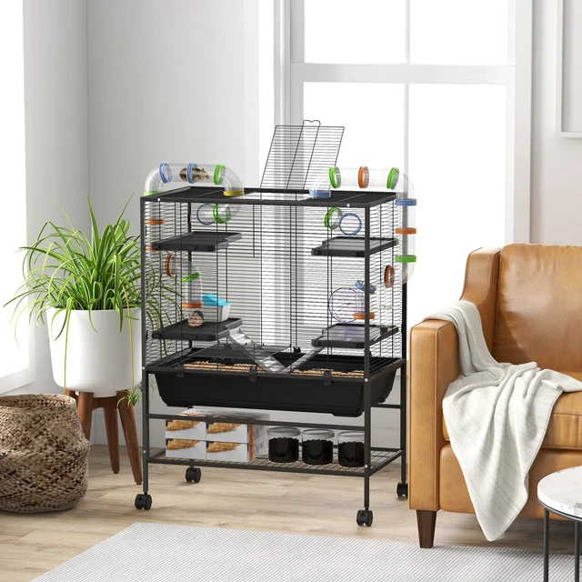 43& ROLLING HAMSTER Cage with Tunnel Tube System, Storage Shelf $143.99 ...