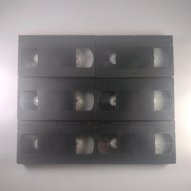 6 X E195 recordable VHS video cassettes NO CASES Used blank tapes £
