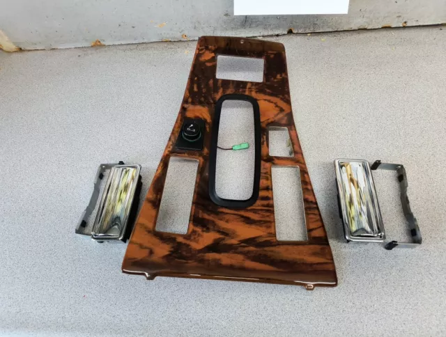 96 Jaguar XJS Convertible CENTER CONSOLE WOOD TRIM w Polished Ash Trays