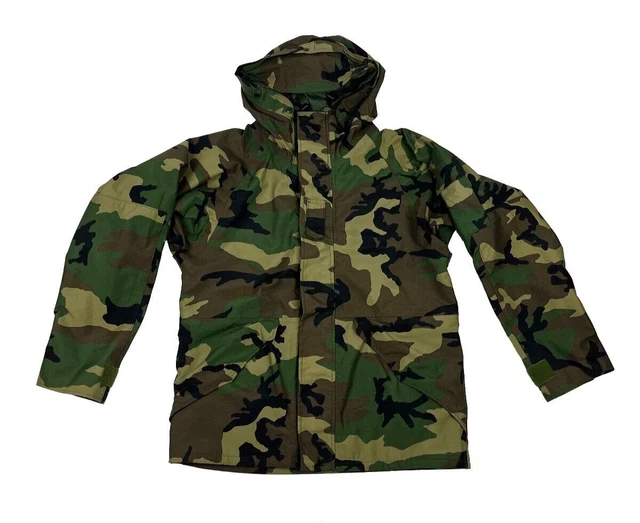 US Army Cold Wet Weather Gen 1 ECWCS Woodland Goretex Parka Jacket Med/Reg