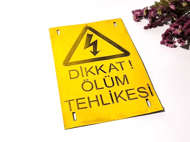 Vintage Danger of Death, Authentic Metal Sign, Danger Sign, Warning Plate, Death