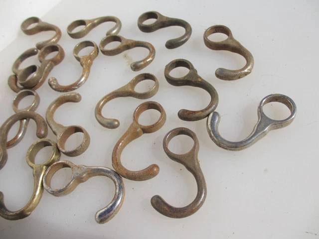 Vintage Iron Pan Hooks Hangers Old Hook Hanger Storage Rail Antique - £3each