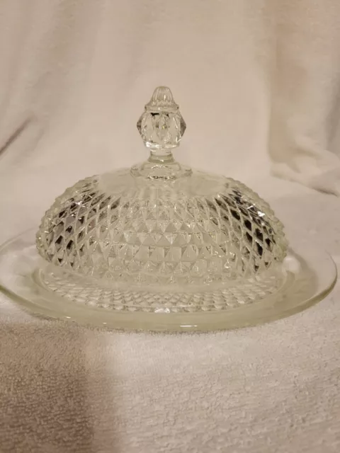 Cut Glass Butter Dish