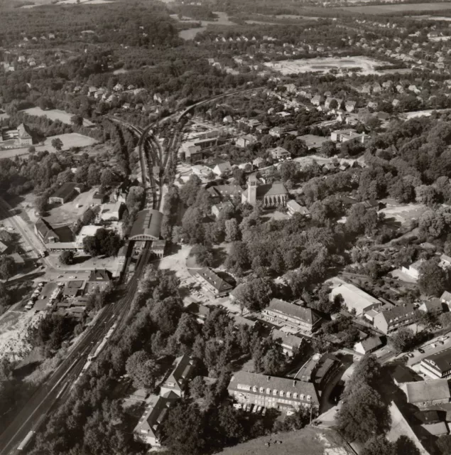 FOTO  Walddörfer Bhf Volksdorf Luftaufname 1964  ca.22x22 (AGF491)