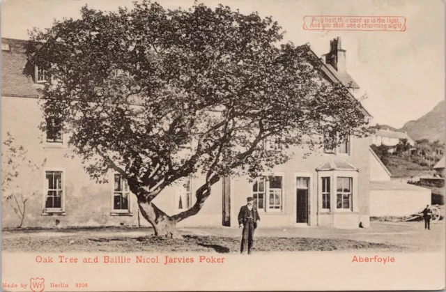 Oak Tree and Baillie Nicol Jarvies Poker Aberfoyle UK Postcard H42