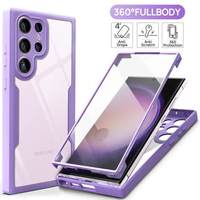Shockproof 360 Full Body Clear Case Cover For Samsung S22 S23 S21 A33 A53 A73