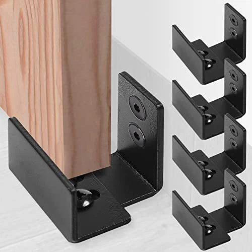[5-Pack] Barn Door Guide Bracket Set - Adjustable Barn Door Floor Guide to Pr...