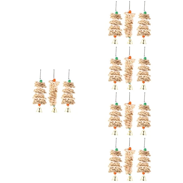 3 Pcs Hängendes Vogelspielzeug Papageienzubehör Sittich Schmücken