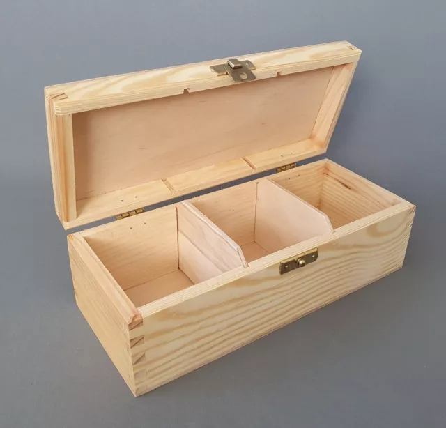 Wooden Tea Bags Box Chest 2, 3, 4, 6, 8, 9, 12 Compartments Multi Sizes Chest 3