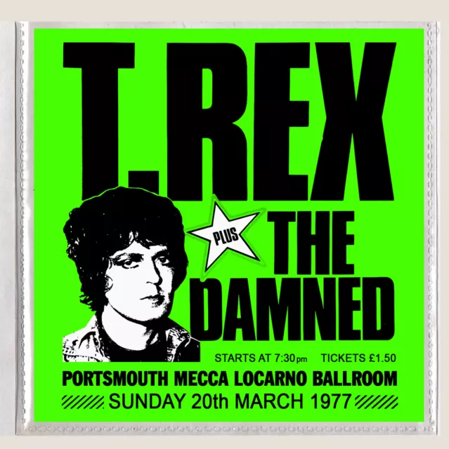 THE DAMNED portsmouth locarno 1977 with T.REX Get It On 2 versions