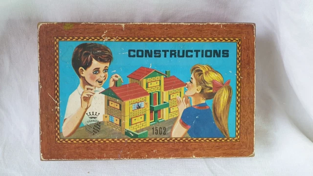 Ancien Jeu De Construction En Bois Batiss N°1 – Fabrication Française – Jouet Vintage éducation