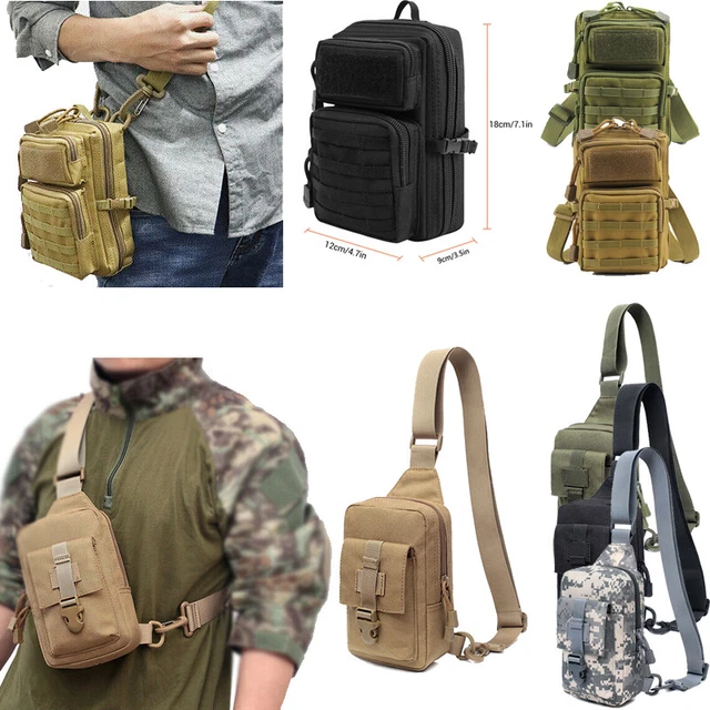 Sac à Bandoulière Tactique Militaire EDC - 2 Tailles, Pour Téléphone, Clés, Accessoires - Neuf