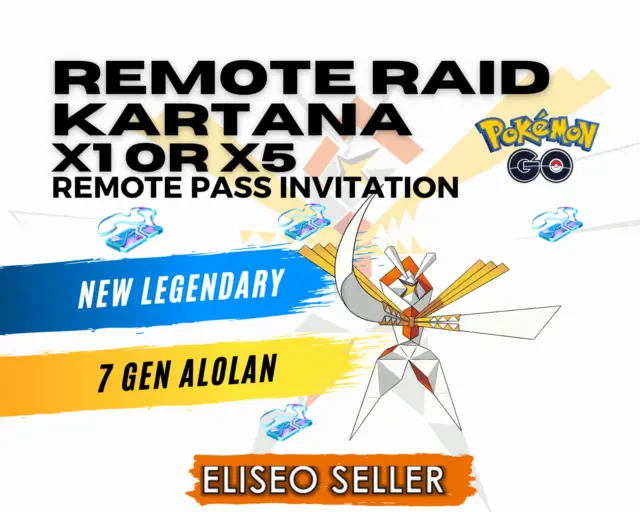 POKEMON INVITATION KARTANA Raid GO - Raids Kartana x1 or x5