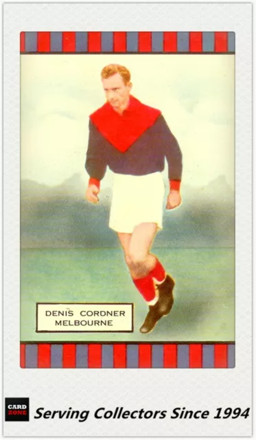 1954 Coles VFL Trading Card Series 1 DENIS CORDNER-MELBOURNE-RARE-EXCELLENT