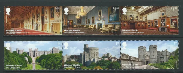 Great Britain 2017 Windsor Castle Set In Two Strips Fine Used