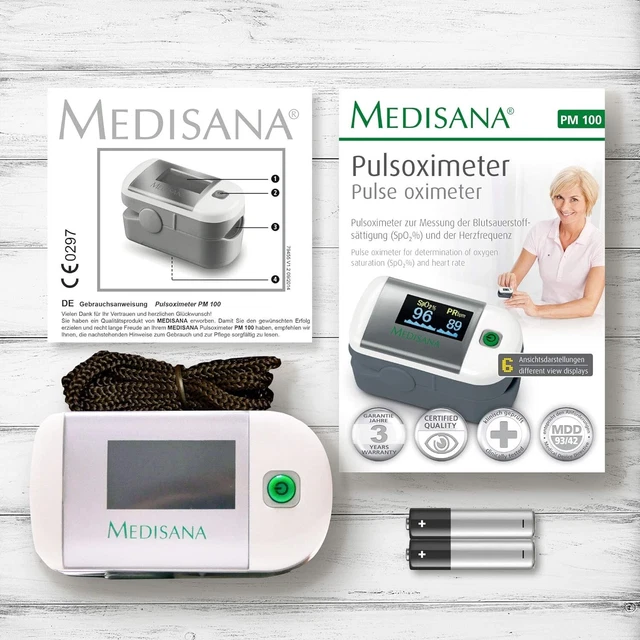 Medisana PM 100 connect Pulsoximeter, Messung der Sauerstoffsättigung im Blut