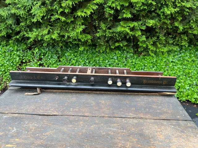 Scarce Near Complete Stop for Early Estey Concert Pump Organ 1860s Old Paint