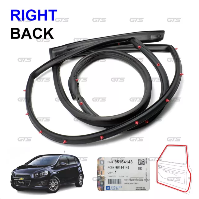 For Chevrolet Sonic Hatchback 2012 18 Rear Rh Door Rubber Seal Weatherstrip