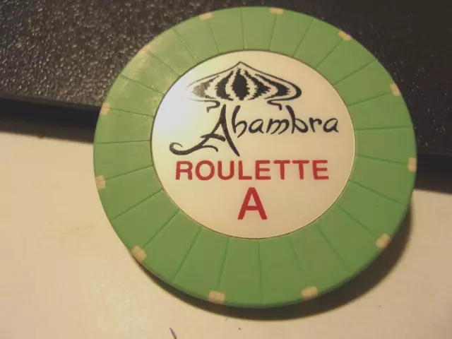 ALHAMBRA CASINO ROULETTE hotel casino gaming poker chip - Oranjestad, Aruba