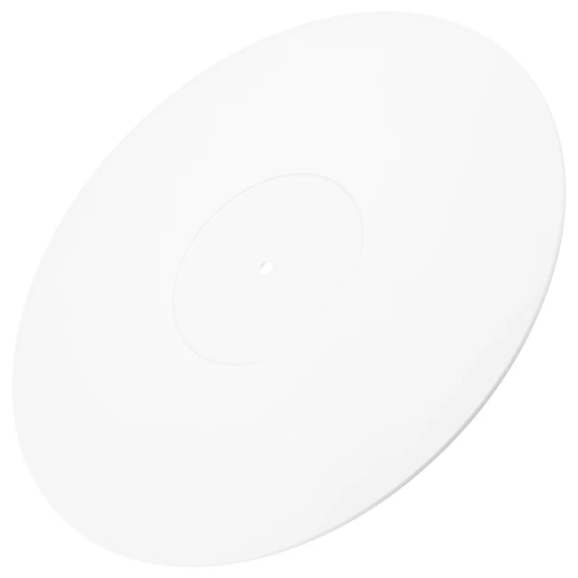 Josenidny Platen speler acryl slipmat voor vinyl LP platen spelers - 2,5 mm biedt een stevigere bas - 12 platen (wit