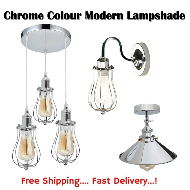 Suspension lampe de suspension plafonnier rose support flexible kit d'éclairage chrome