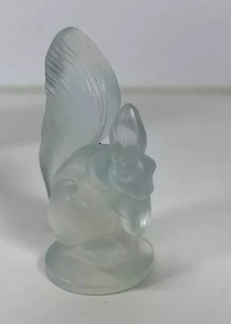 Sabino Crystal Opalescent Art Glass Squirrel France 20th Century Signed 2.75” 3