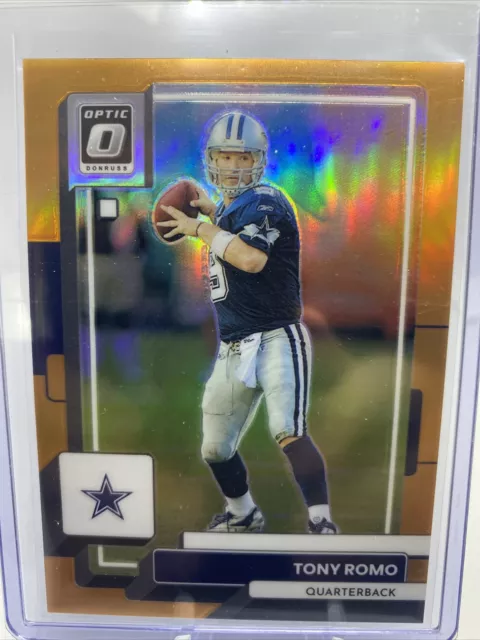 2022 DONRUSS OPTIC TONY ROMO ORANGE PRIZM #035/199 COWBOYS Card No. 57